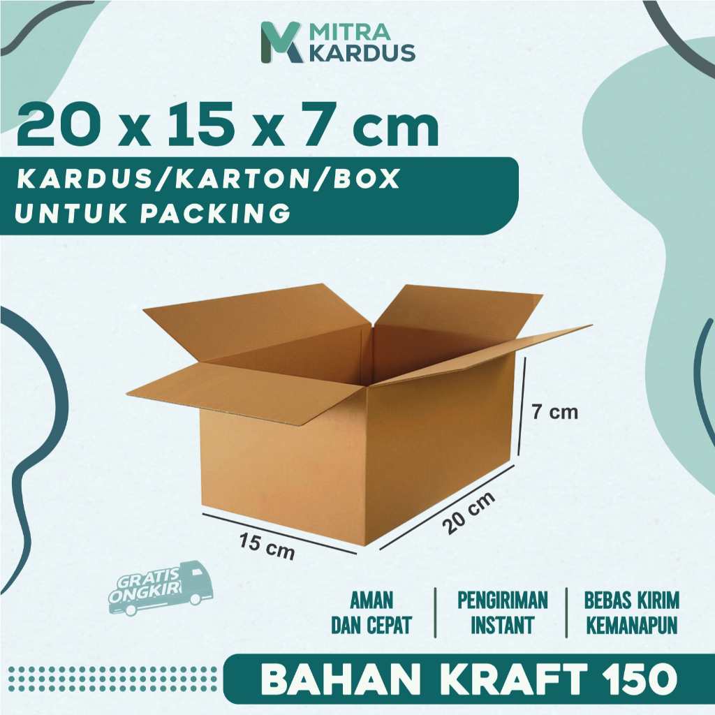 

kardus packing 20x15x7 cm / box karton corrugated single wall premium / Box Packing packing online