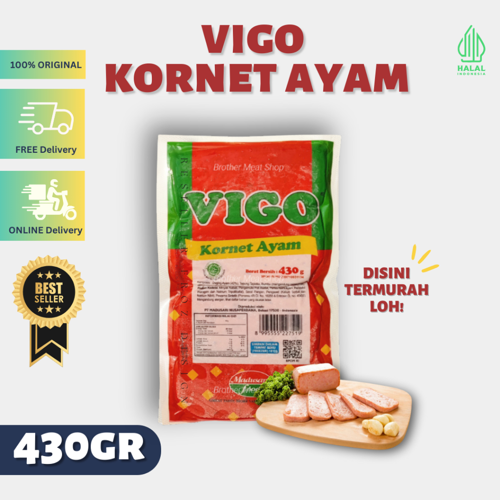 

VIGO KORNET AYAM 430 GR | KORNET BAKAR GORENG | KORNET KOTAK | KORNET JAJANAN ANAK SD | KORNET MURAH