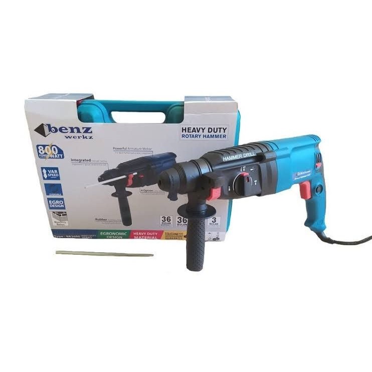 BENZ WERKZ - Mesin Bor Bobok Beton Tembok 26 mm / Rotary Hammer Drill BZ8826RE