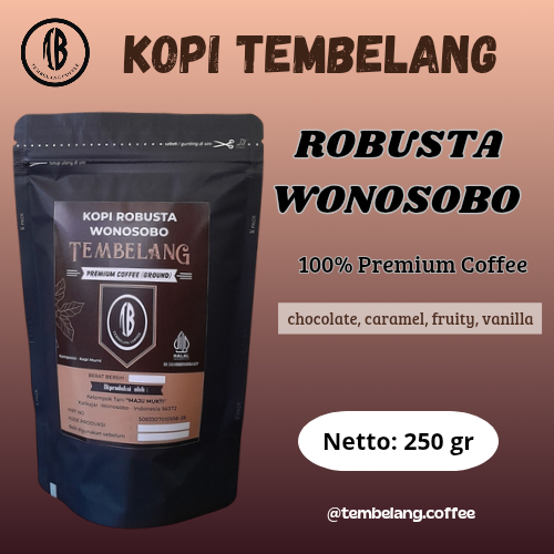 

Kopi Premium Robusta Tembelang Wonosobo 250gr