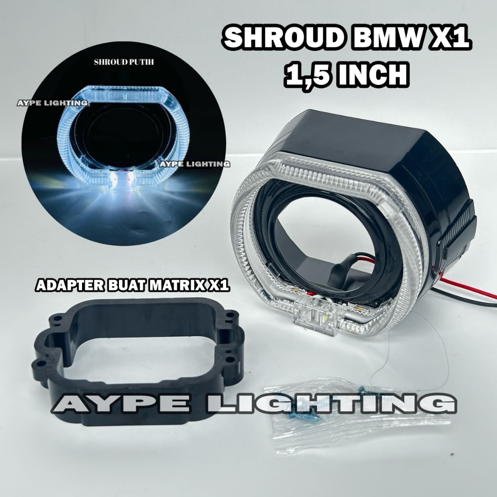 Ring Shroud Bmw 1,5 inch Matrix X1 Pnp Shroud Crystal Bmw Biled 1,5 inch Kokoh