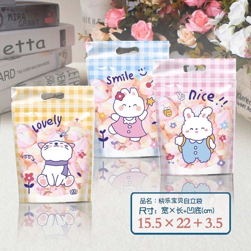 

[50 PC ZIPPER BAG SNACK KARAKTER] TEBAL Plastik ZIPLOCK Packaging permen kue cookies Hampers Cookies Candy Bag / Plastik Parcel UlangTahun