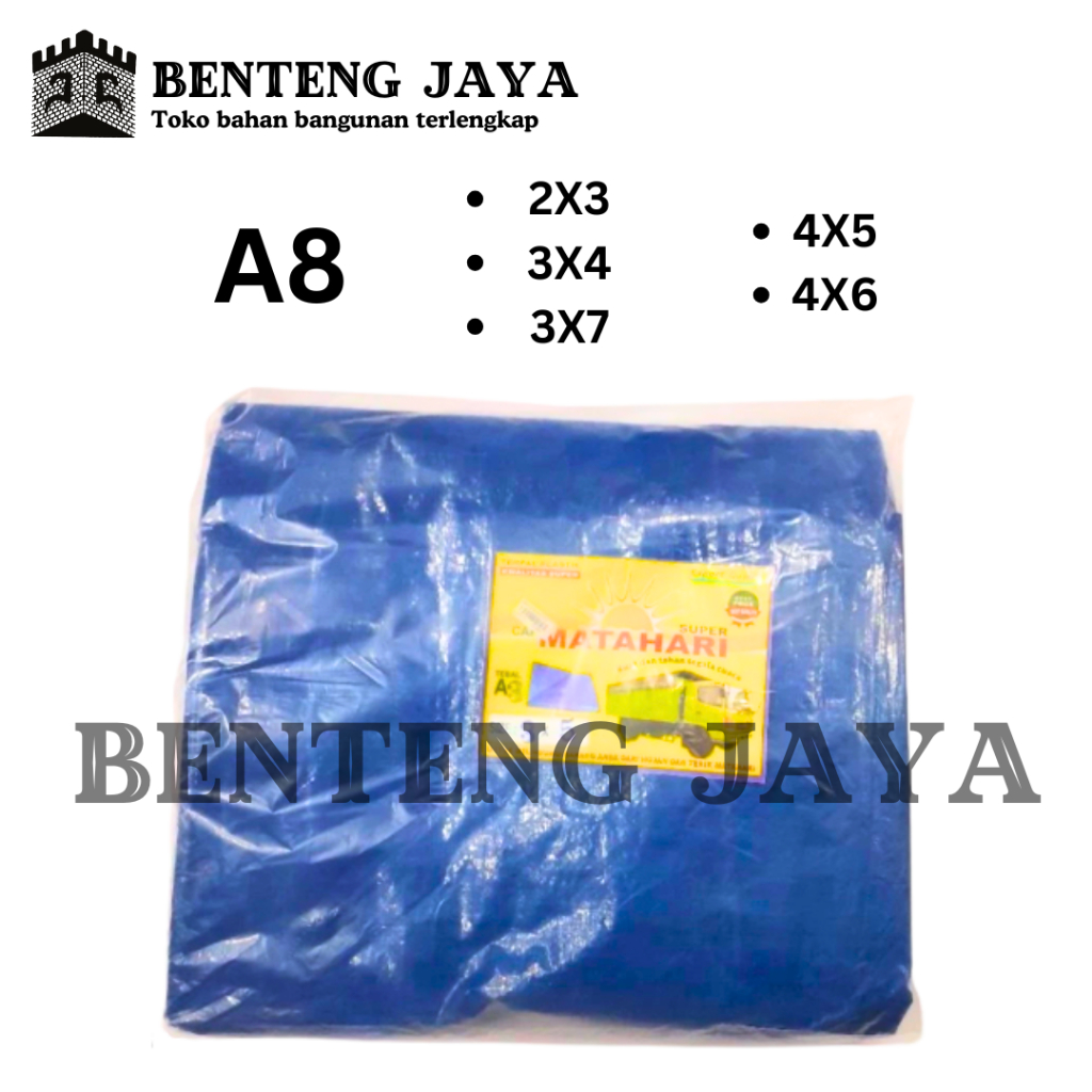 TERPAL CAP MATAHARI A8 4X5 4X6 5X7 6X8 / TENDA PLASTIK