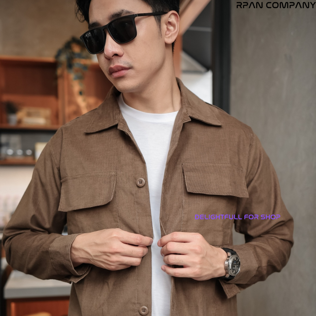 Delightful For Shop ( Bayar Di Tempat ) - SHACKET JACKET POCKET PRIA / CORDUROY JACKET PRIA / JAKET 