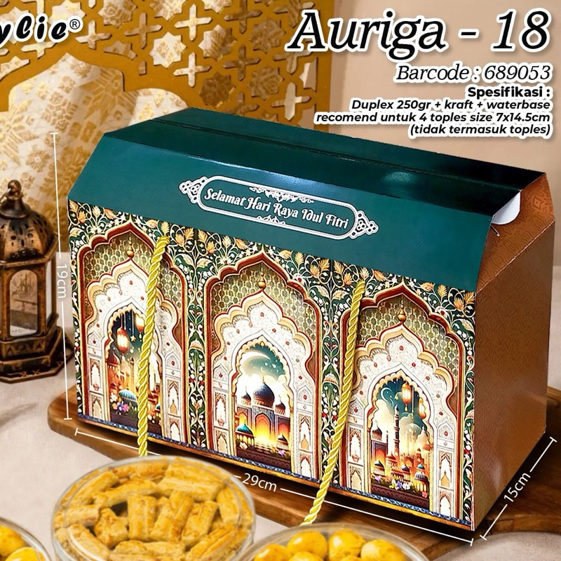 

Box Idul Fitri Untuk 4 Toples 500gr (Per 10pc) Auriga 14. Packaging Lebaran Toples Tidak Termasuk.