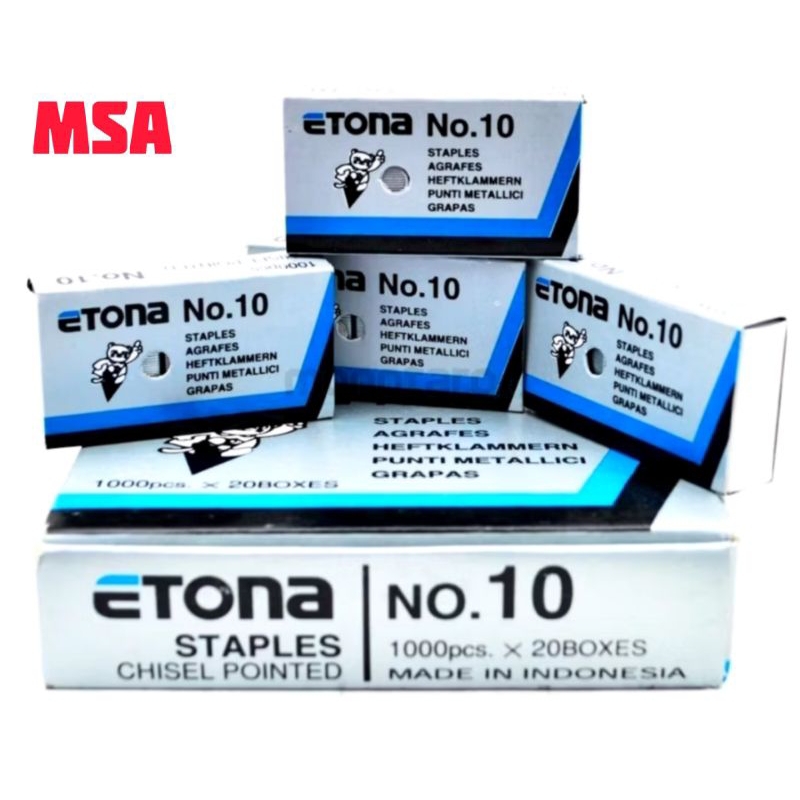 

hekter etona hd10 1pack isi 20set/ anak stepler etona no 10