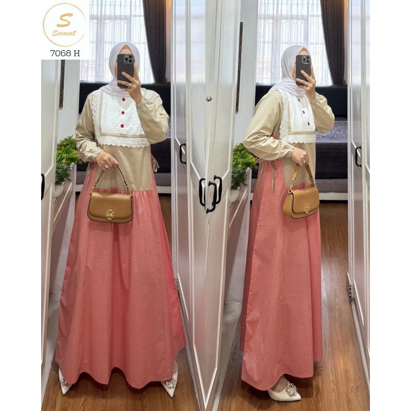 GAMIS KATUN KOMBINASI SYAINA BY SEMUT/ ORIGINAL DRESS SYAINA