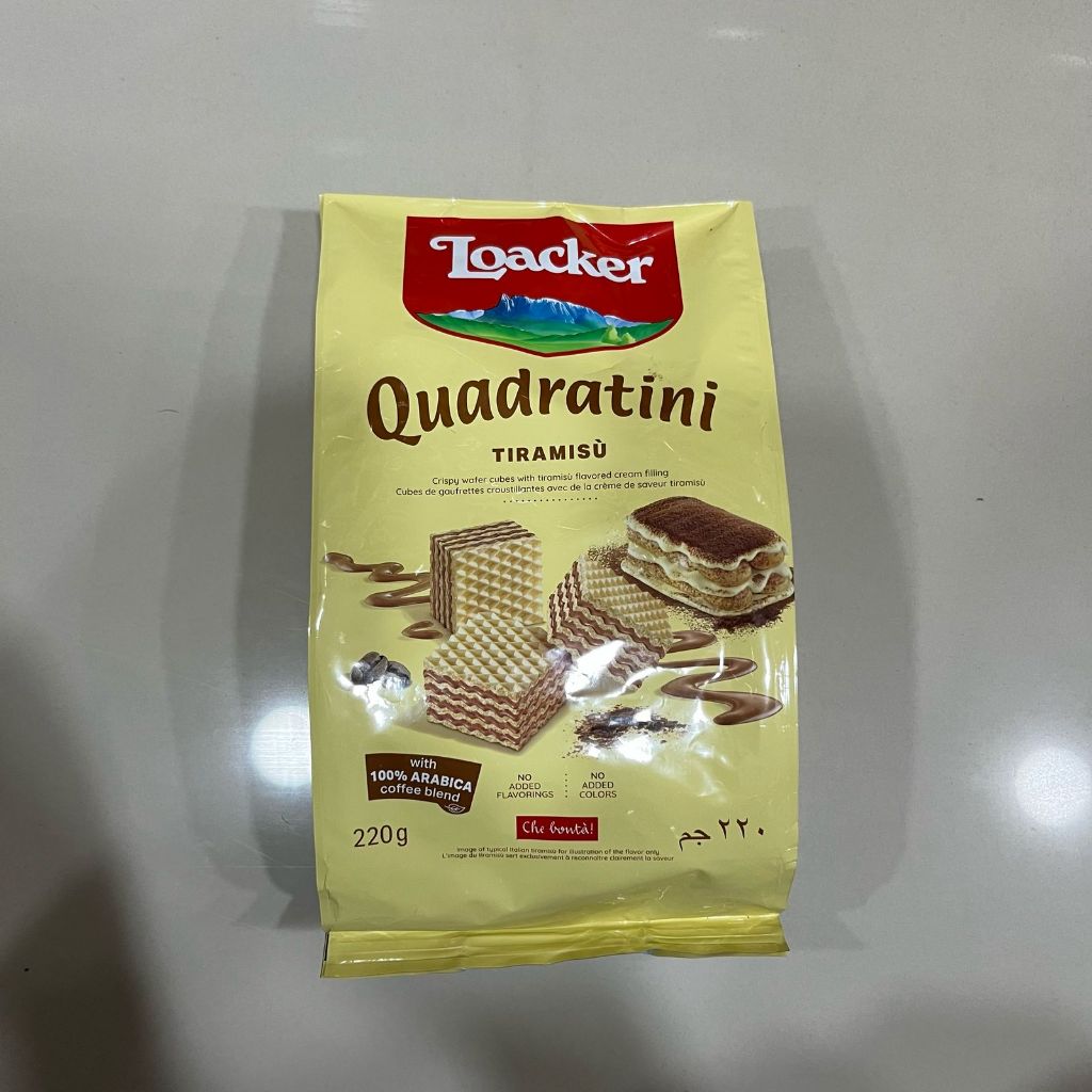 

Loacker Quadratini Crispy Wafers - Tiramisu 220g