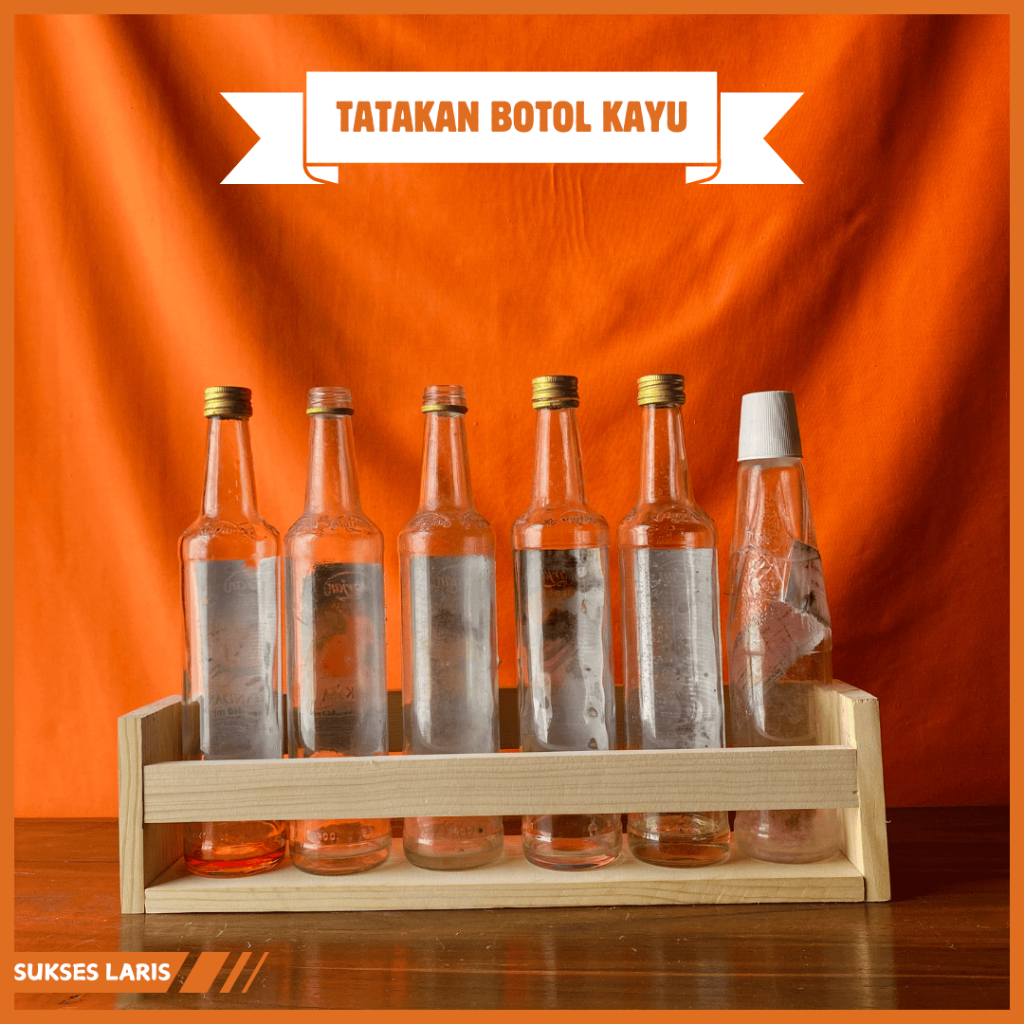 RAK BOTOL SIRUP | TATAKAN BOTOL KECAP SAOS | RAK KAYU DAPUR
