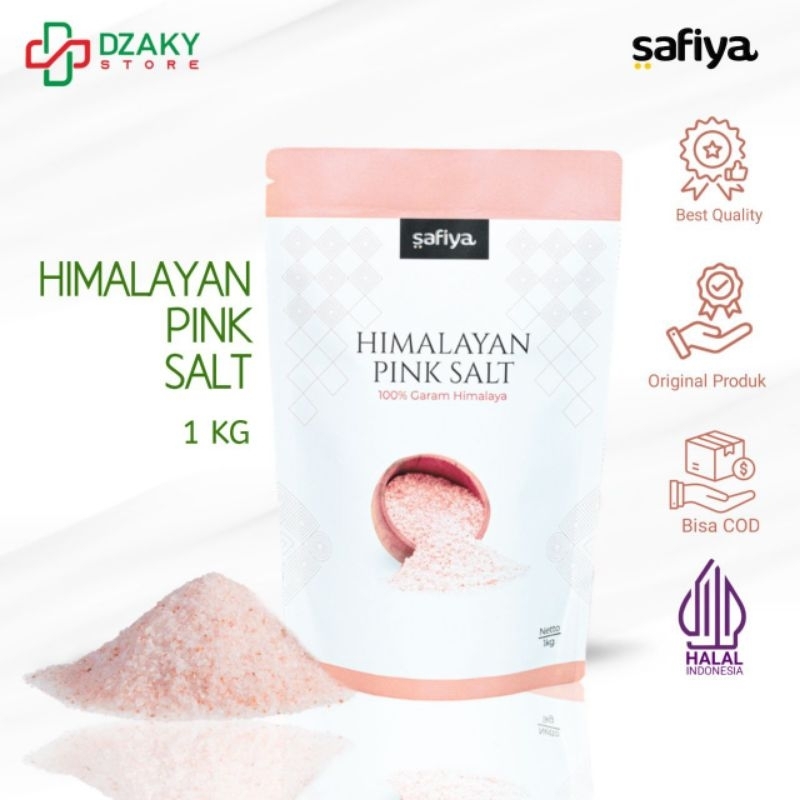 

Safiya Garam Himalaya 1 Kg Pink Himalayan Salt Original Premium