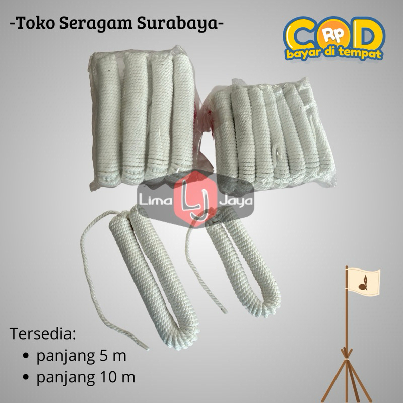 

Tali Pramuka Ukuran 5 Meter dan 10 Meter