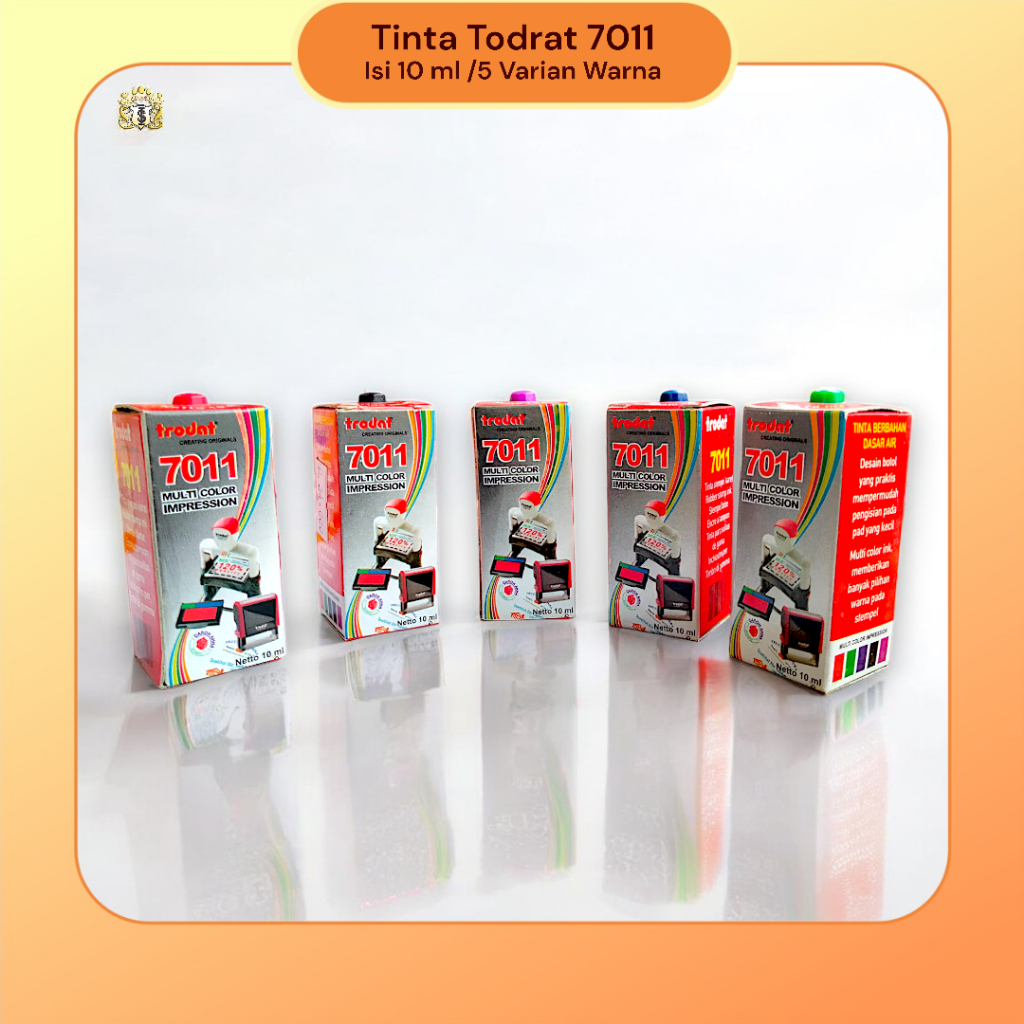 

Tinta Todrat 7011 Stamp Ink isi 10 ml / Tinta Stempel Karet / Warna-Warni / Serbaguna