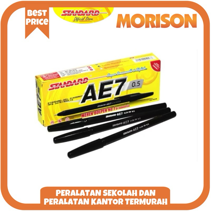 

Standard AE7 Pen 0.5 Hitam isi 12 pcs