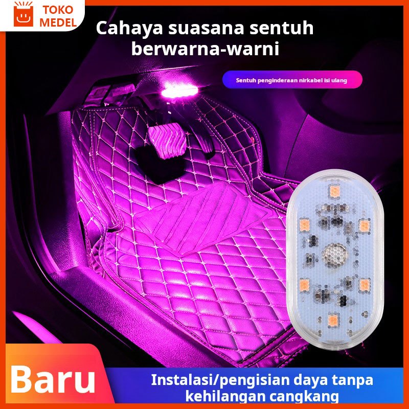 Lampu atap pengisian daya USB lampu suasana lampu sentuh modifikasi mobil LED