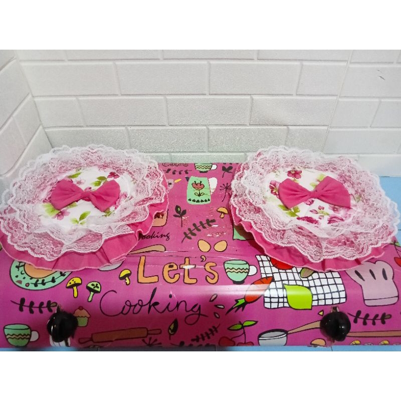 Tutup kompor/tutup kompor renda/tutup kompor pink/tutup kompor aestetik/tutup kompor biru/tutup komp