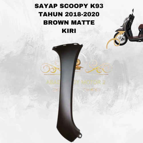 cover sayap depan kap depan bagian samping bawah depan L kiri motor scoopy fi esp k93 2017 - 2020 ri