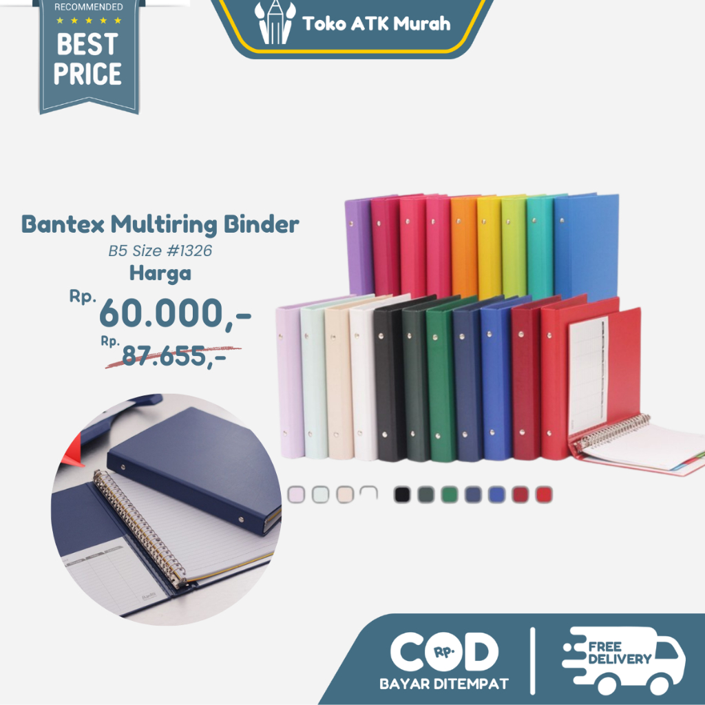 

Bantex Multiring Binder 26 Ring 25mm B5 #1326
