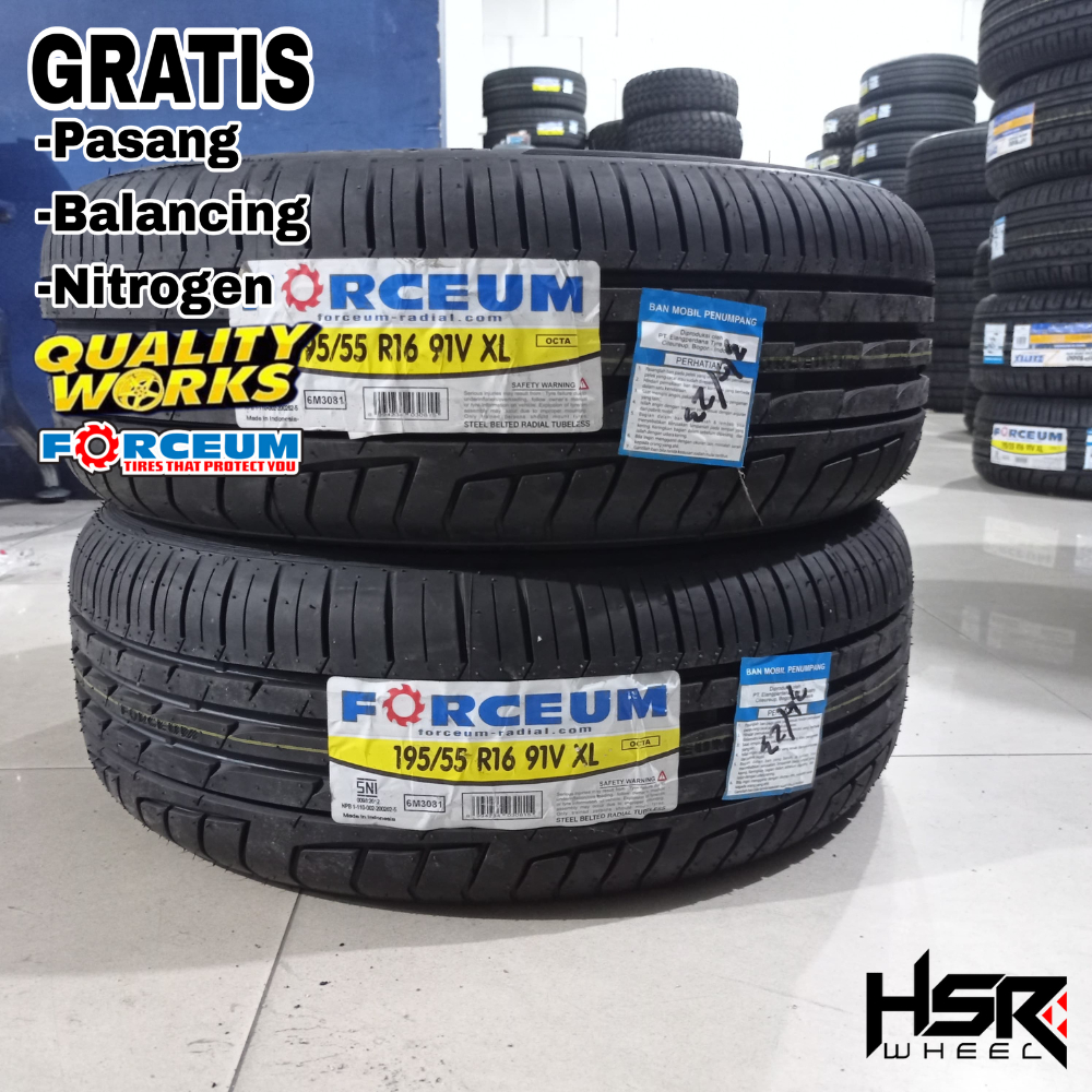 BAN FORCEUM OCTA 195 55 R16 BAN MOBIL TUBLLES RING 16 UKURAN 195/55R16