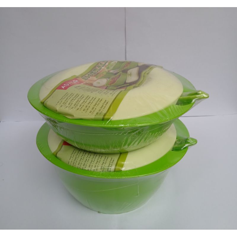 ASVITA Basi Emerald Mangkok Bulat + Sendok Sop Plastik (Tempat Sayur)