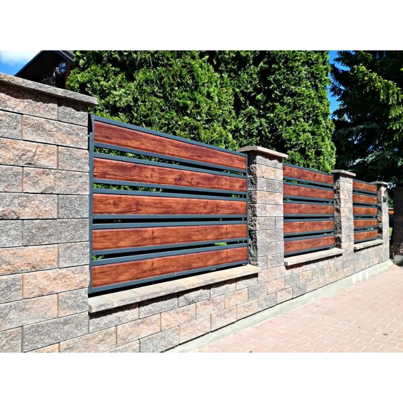 Pagar minimalis motif kayu GRC