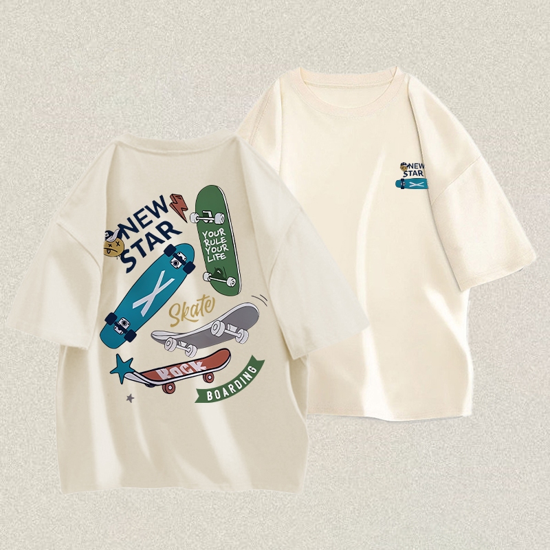 RENELLE Kaos T-shirt Pria Oversize | Kaos Sablon “ BOARDINS ” | Kaos Pria Distro Original | Kaos Dis