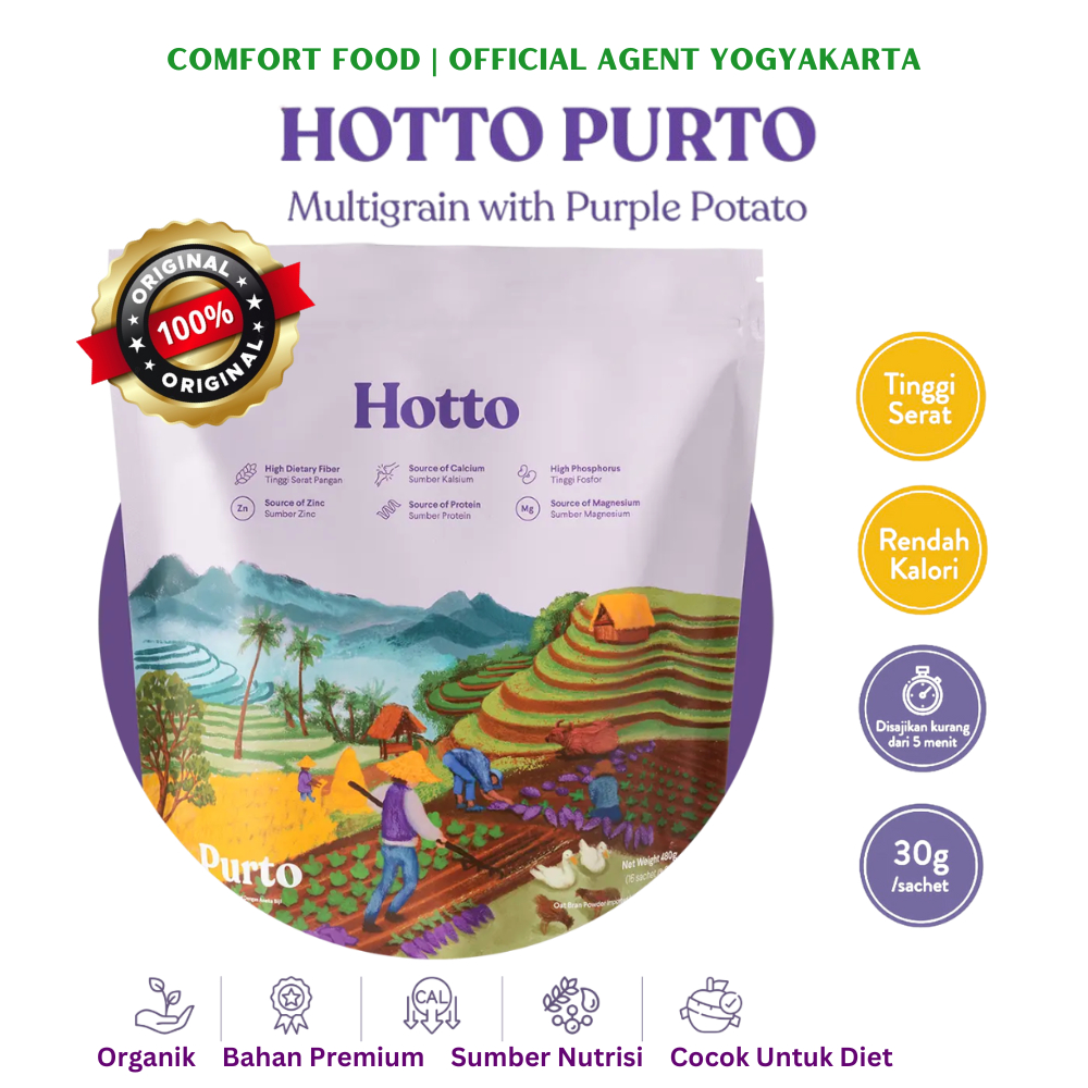 

Hotto Purto Multigrain Ubi Ungu Official Jogja - 1 Pouch