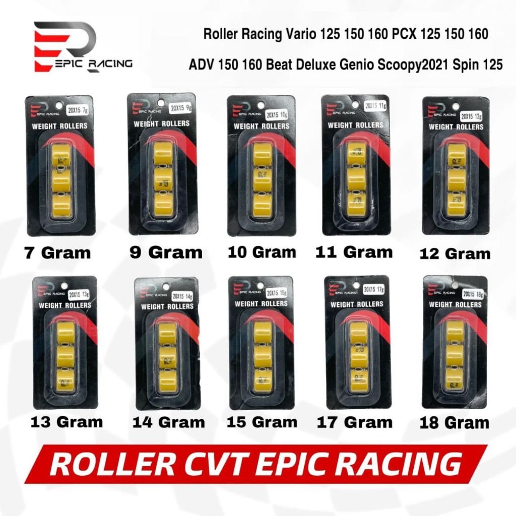 Roller Racing Vario 125 150 160 ESP PCX ADV Beat Genio 2020 UP Scoopy 2021 UP Spin Skywave Skydrive 