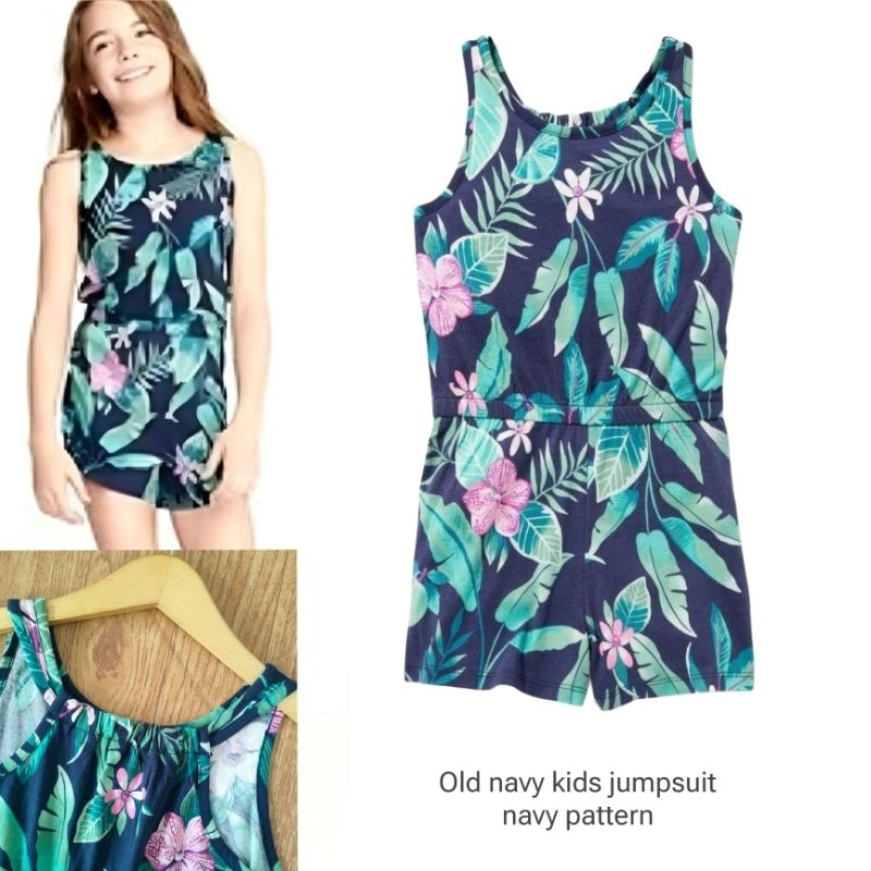 Old navy kids jumpsuit navy pattern/jumpsuit anak/jumpsuit anak terbaru/jumpsuit anak kekinian
