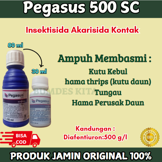 INSEKTISIDA PEGASUS 500SC 30 ML INSECTISIDA AKARISIDA PEMBASMI HAMA TUNGAU TRIPS KEMASAN REPACK