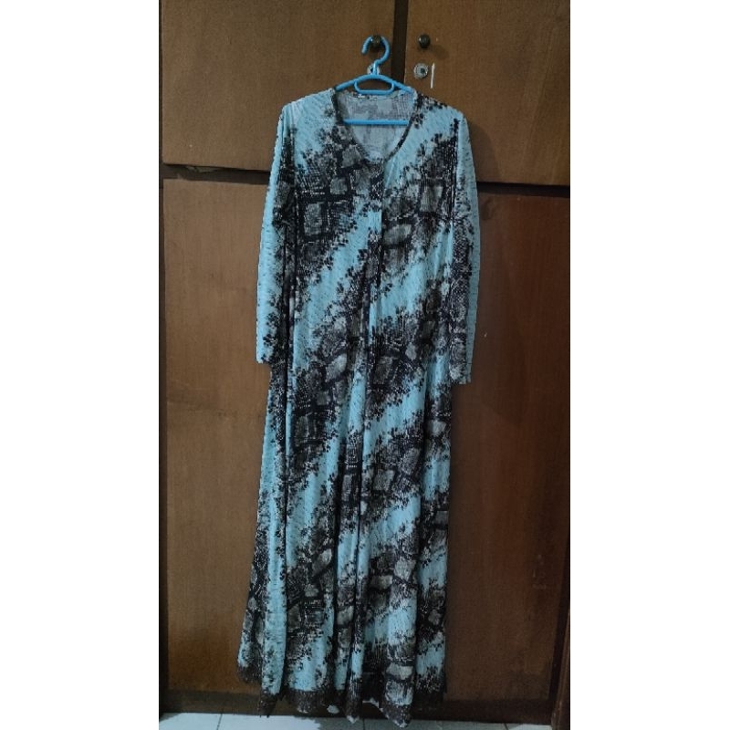 Set Gamis Syari Jilbab coklat tua