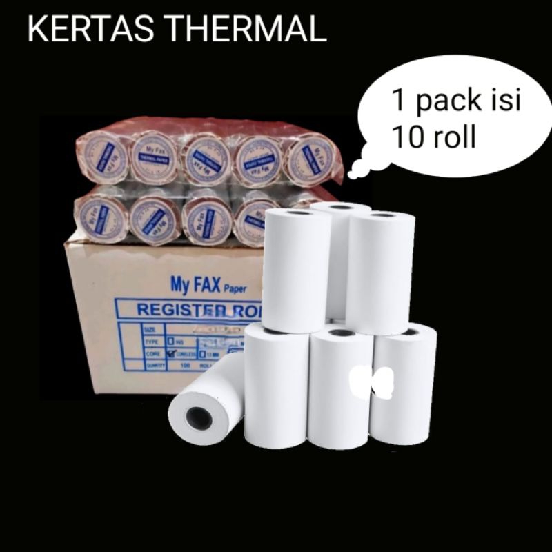 

Kertas Termal murah 57x30 paket 10 roll