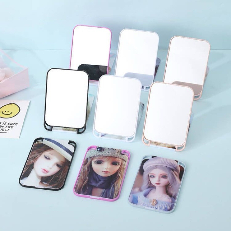 Aishu Cermin Lipat 3D Anime Glow – Cermin Kaca Mini dengan Efek Visual Berubah Kedap kedip Uk Kecil 