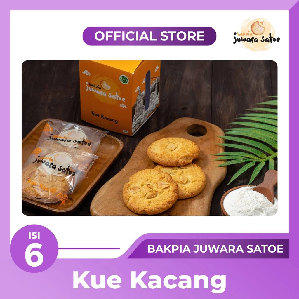 

BAKPIA JUWARA SATOE Kue Kacang isi 6 Pcs - Oleh Oleh Khas Jogja