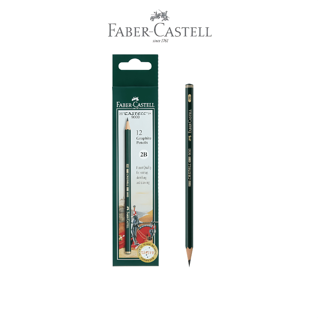 

PENSIL FABER CASTELL PENSIL UJIAN - 2B Castell 9000 set 12