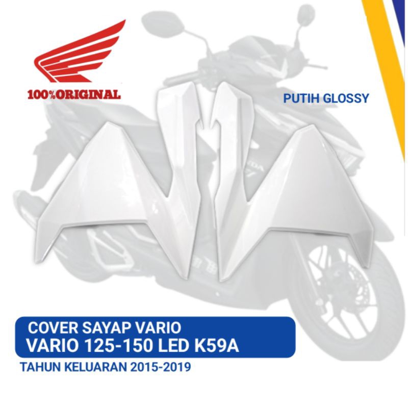 SAYAP KAP DEPAN SAMPING VARIO 125 150 LED KANAN KIRI 2015 2016 2017 PUTIH GLOSY KILAP