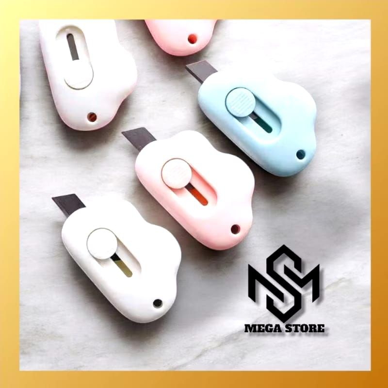 

Cutter Mini Bentuk Awan Lucu Pisau Kecil Cutter Mini Colorful Cutter Mini Bermotif Warna Lucu Pemotong Kertas Portable ATK- Real Dream co