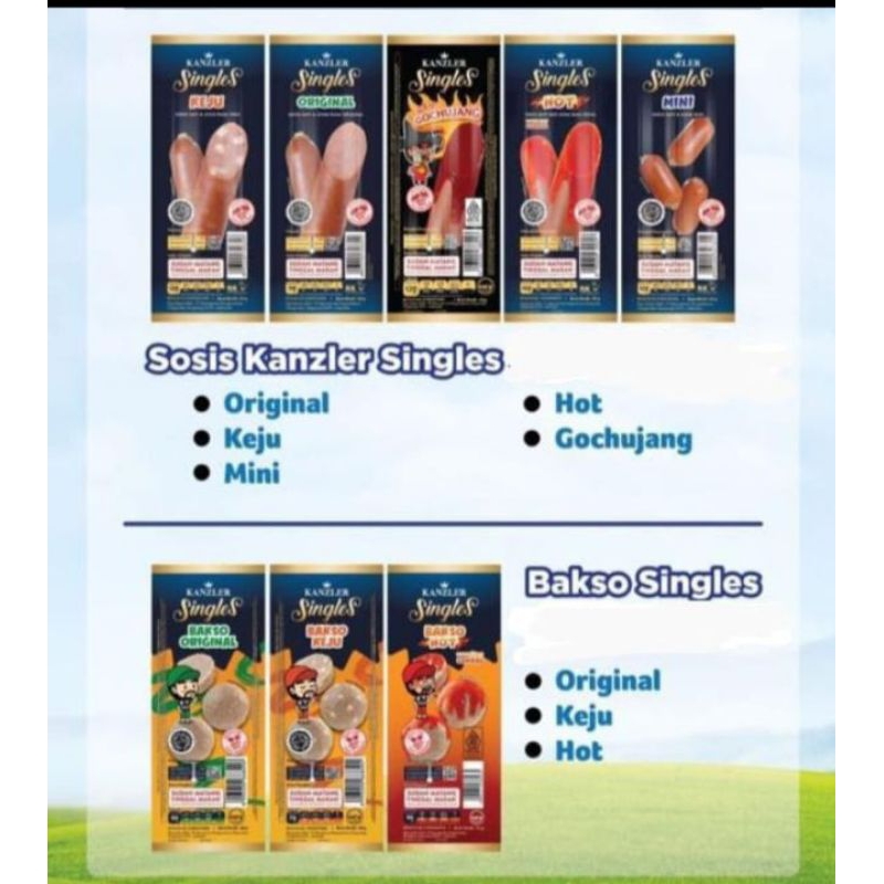 

sosis kanzler 65gr/pcs harga 1box isi 12pcs sosis hot/gocujang/keju/mini/ori