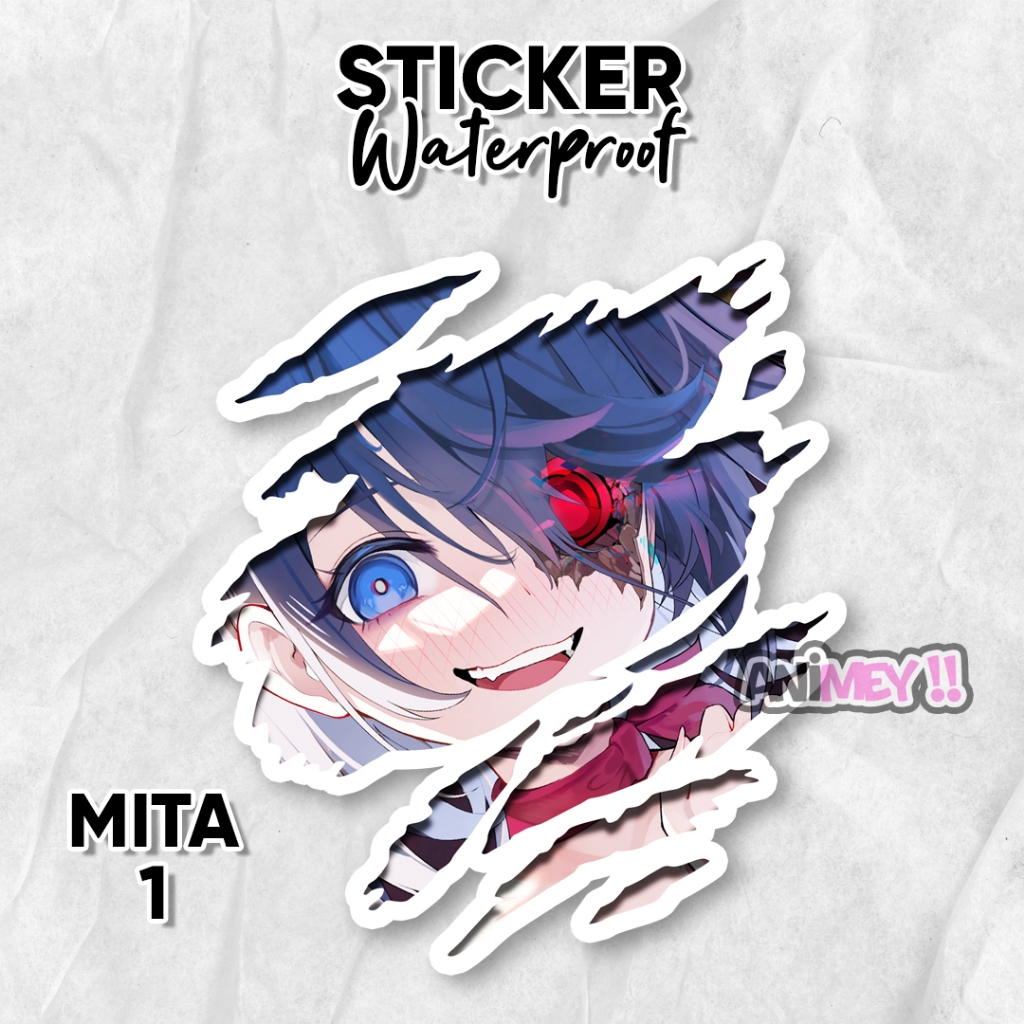 

Stiker Scratch Mita Game Miside / Sticker Anime Waterproof