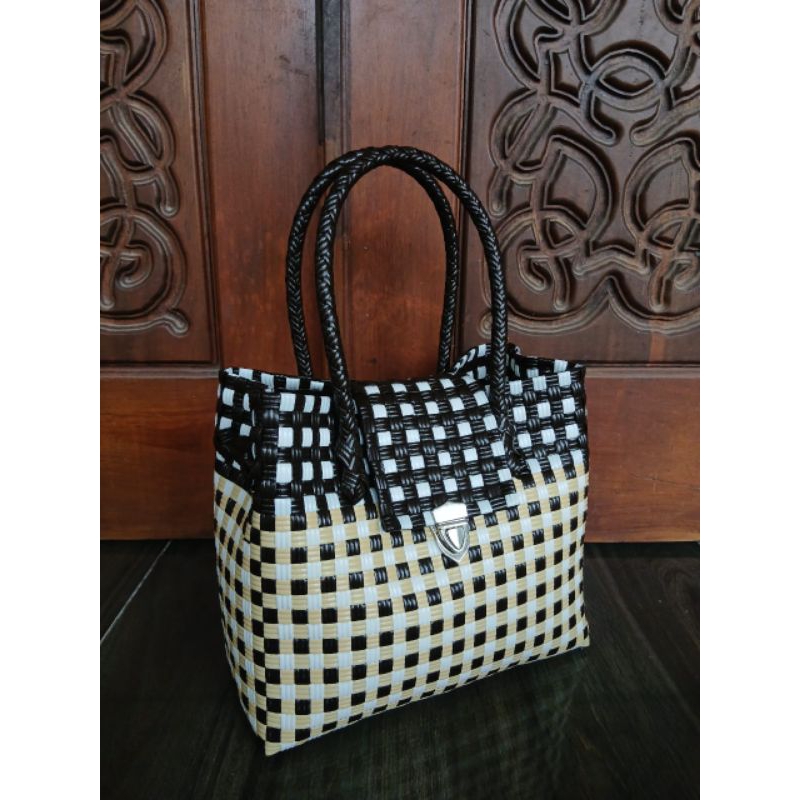 Tas Jali Tutup kapasitas 4-5kg gula/beras / Tas Wanita / Tas Jali Premium