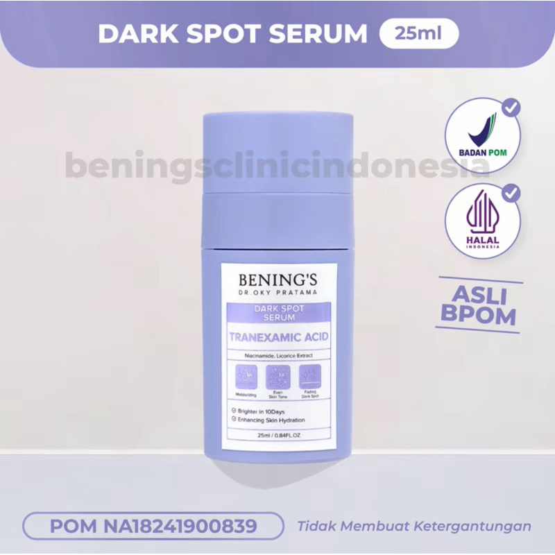 Bening's Dark Spot Serum Bening's Skincare (Super Whitening Diamond Serum) by dr. Oky Pratama / Skin