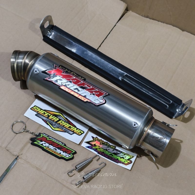SLINCER KNALPOT MAFIA GP5 SLIM PANJANG 20CM ORIGINAL MAFIA INLET 50MM SUARA GAHAR