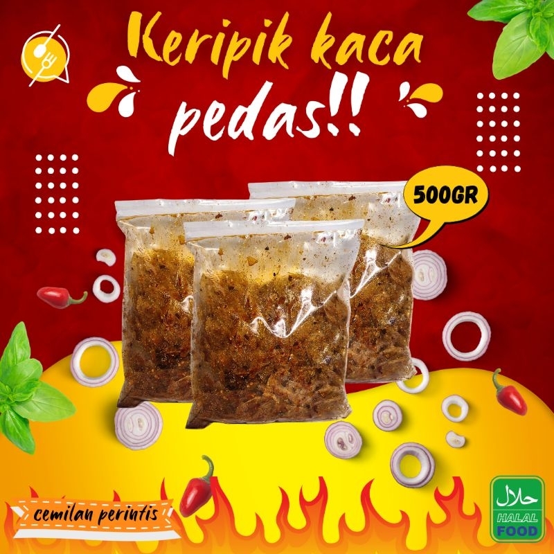 

Seblak Keripik Kaca Pedas Extra Daun Jeruk Isi/500gr.