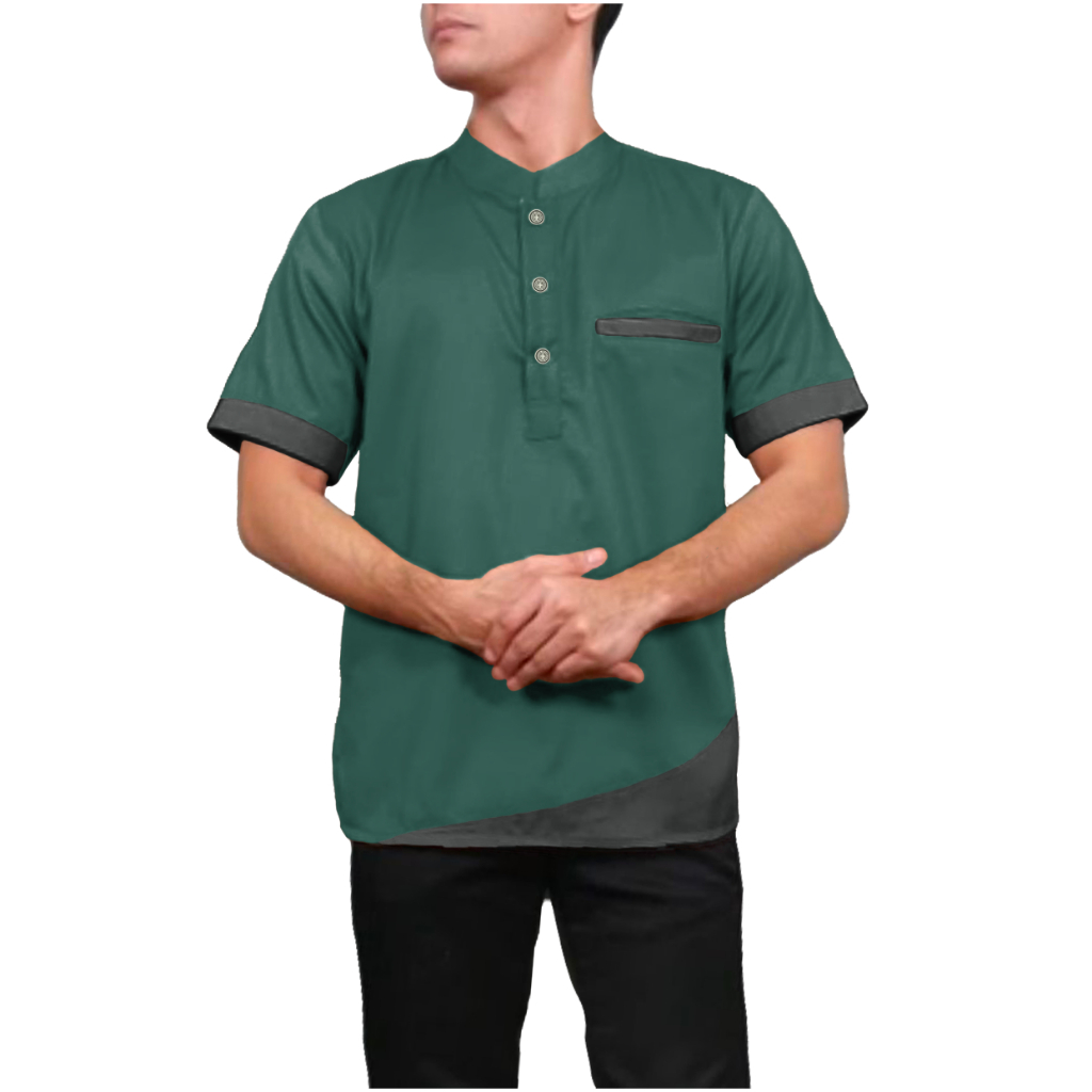 AFIZ - NEW 2025 BAJU KOKO KEMEJA JUMBO KATUN TOYOBO PREMIUM LENGAN TANGAN PENDEK TERBARU MODEL SAKU 