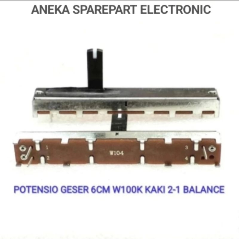POTENSIO GESER 6 CM KAKI 2 - 1 W100K