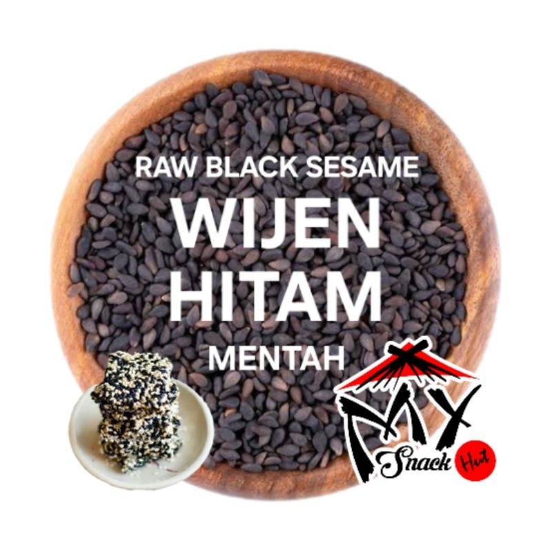 

WIJEN HITAM MENTAH 250GR RAW BLACK SESAME SEED KUROGOMA SUSHI ONIGIRI TABURAN TOPPING KALA TIL KALI