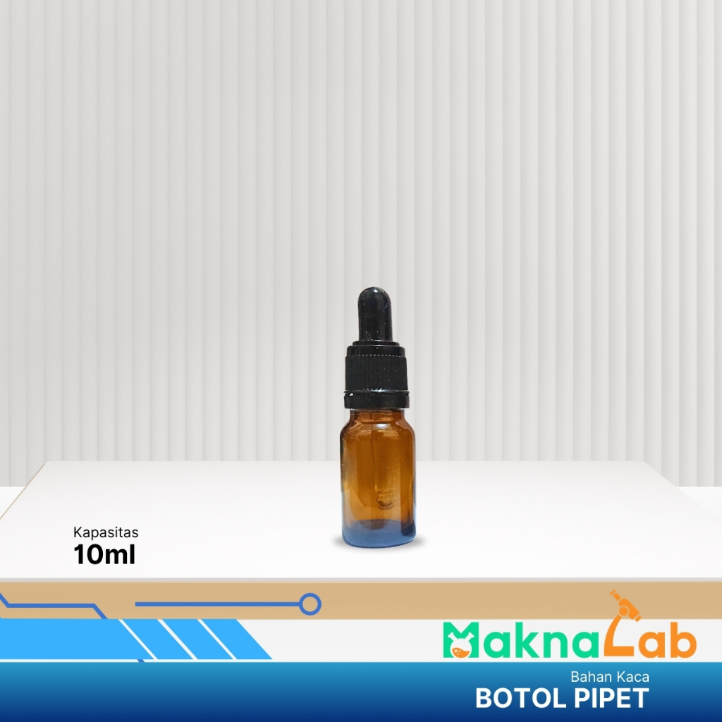 Botol Pipet 10ml l Botol Kaca Pipet 10 ml - Botol PIpet Kaca Coklat