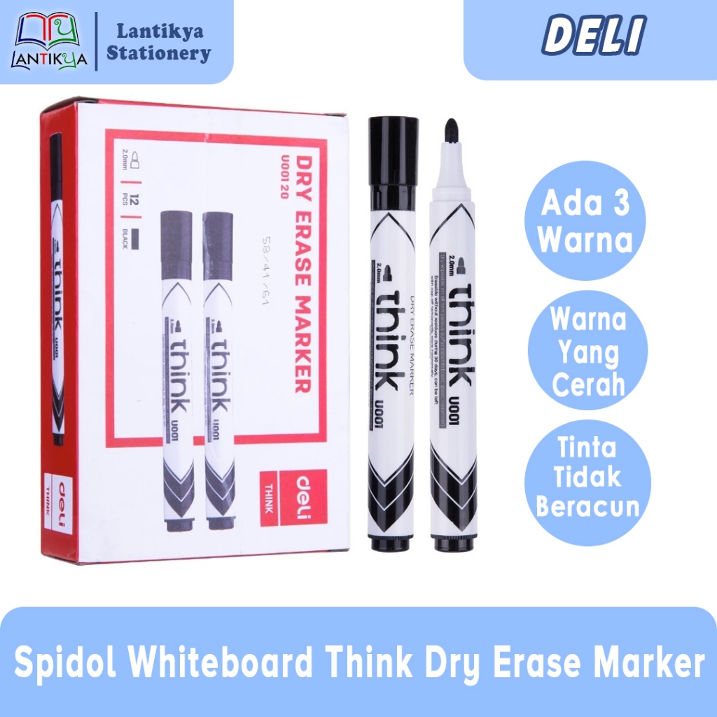 

Deli Spidol Whiteboard /Deli Think Dry Erase Marker EU 00120 /EU 00130/U 00140