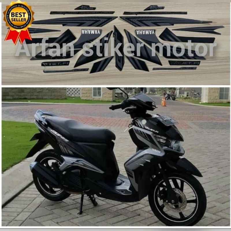 STIKER  LIST STRIPING XEON GT 2014 HITAM BERKUALITAS