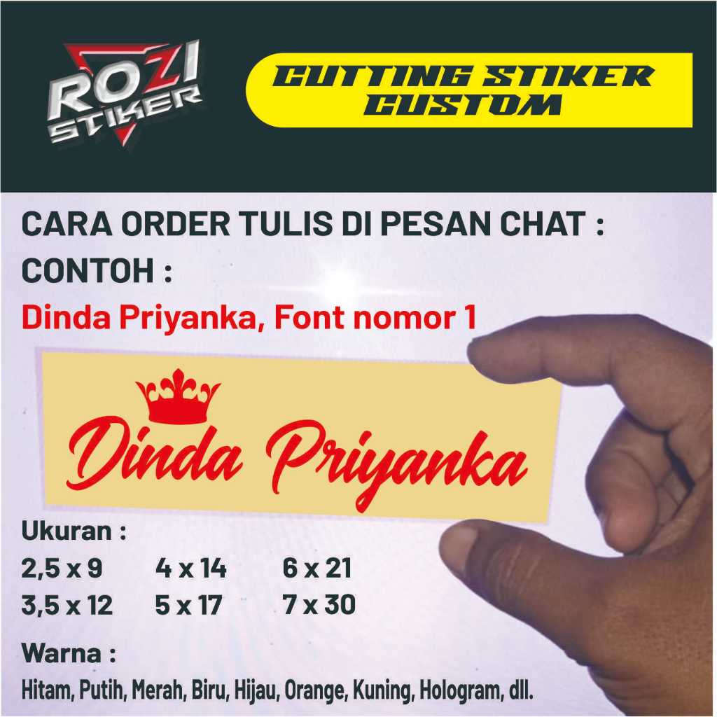 

CUTTING STIKER NAMA SENDIRI CUSTOM