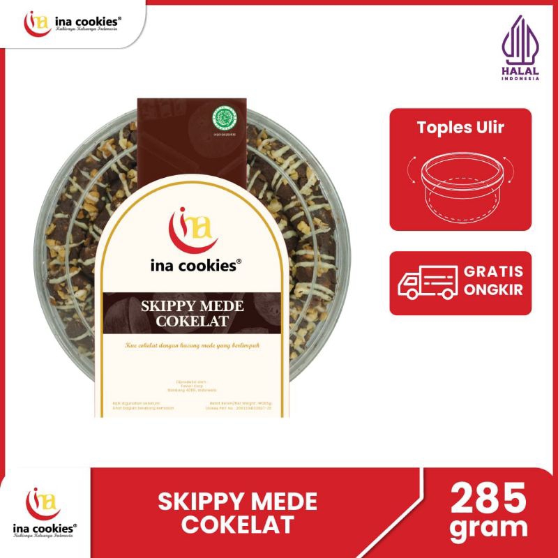 

INA COOKIES Reguler Skippy Mede Cokelat